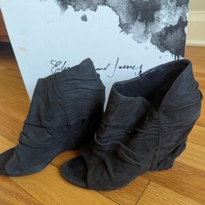 Elizabeth and James Black Ankle Boots